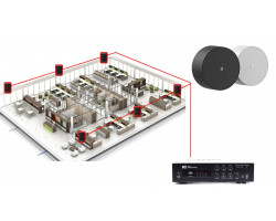 Акустическая система для офиса 6 настенных колонки AUDAC NELO706